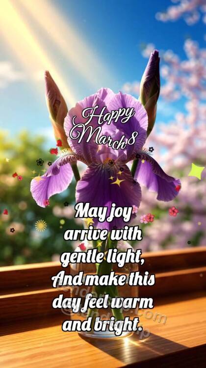 Happy March 8: Iris Opens Shadow