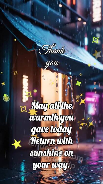 Thank you: Awning Holds Rain