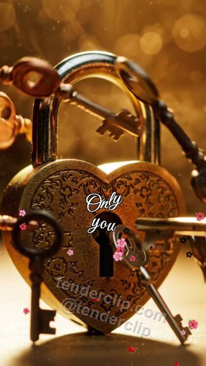 Only you: many small keys pass by, one key fits the lock perfectly, and warm light shines out