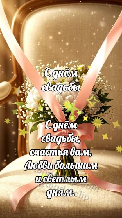 С днём свадьбы: Букет затягивает ленту