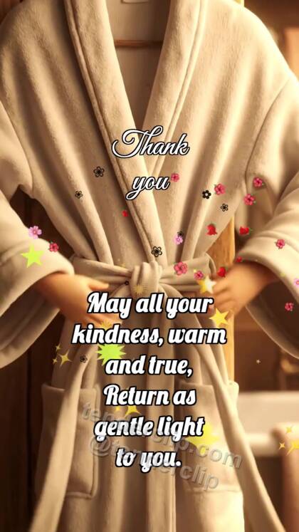 Thank you: Belt Holds Robe
