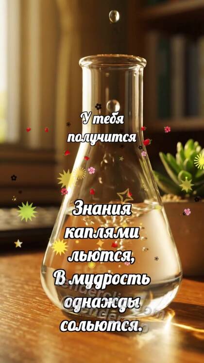 У тебя получится: Капли наполняют колбу
