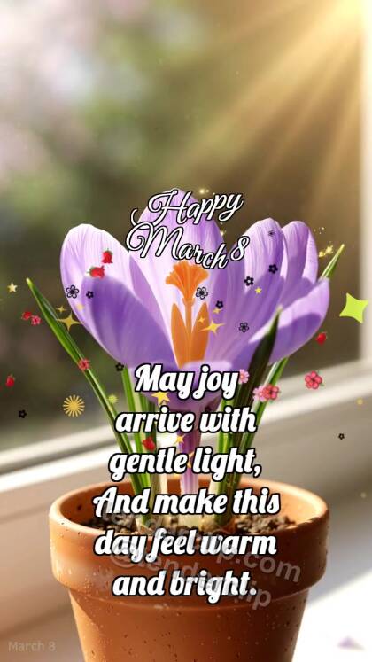 Happy March 8: Crocus Opens Spark