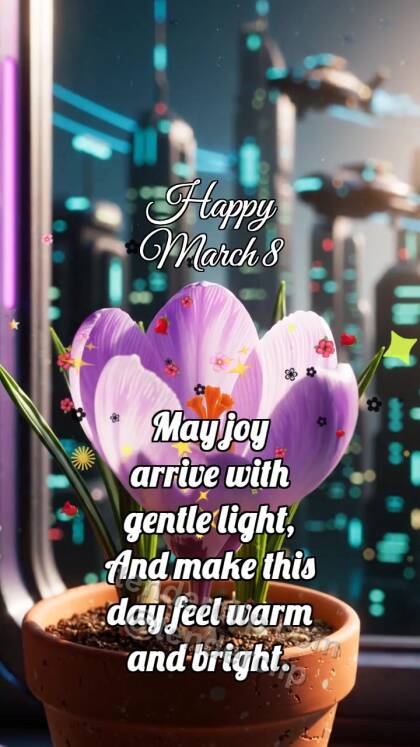 Happy March 8: Crocus Opens Spark