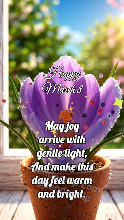 Happy March 8: Crocus Opens Spark