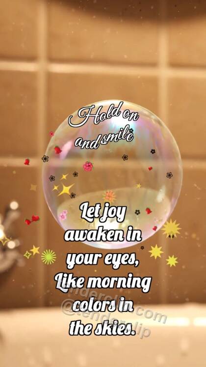 Hold on and smile: Soap Bubble Catches Rainbow