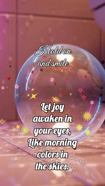 Hold on and smile: Soap Bubble Catches Rainbow