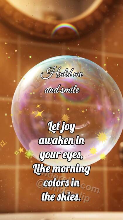 Hold on and smile: Soap Bubble Catches Rainbow