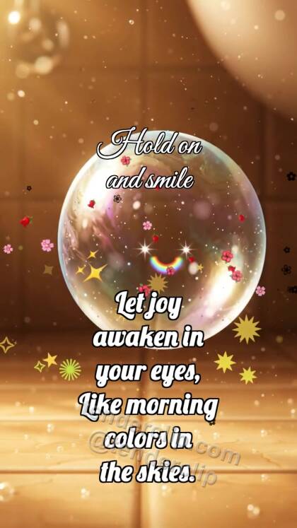 Hold on and smile: Soap Bubble Catches Rainbow