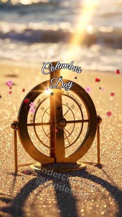 Columbus Day: Astrolabe Catches Sun