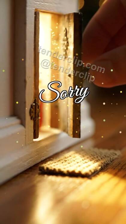 Sorry: little door opens warm light