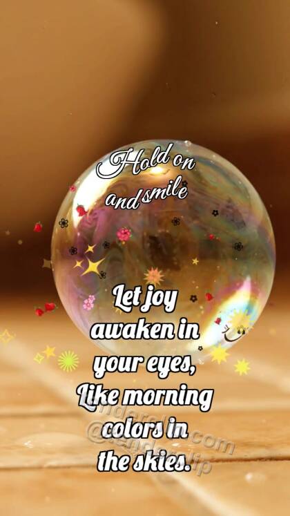 Hold on and smile: Soap Bubble Catches Rainbow
