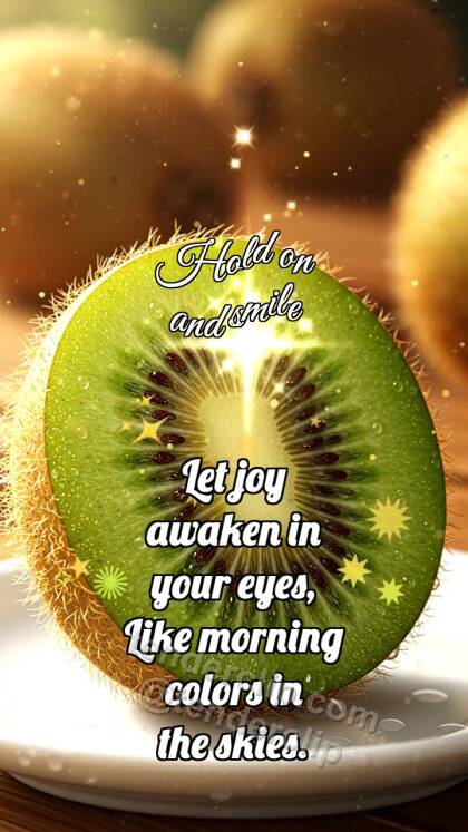Hold on and smile: Kiwi Slice Catches Gleam