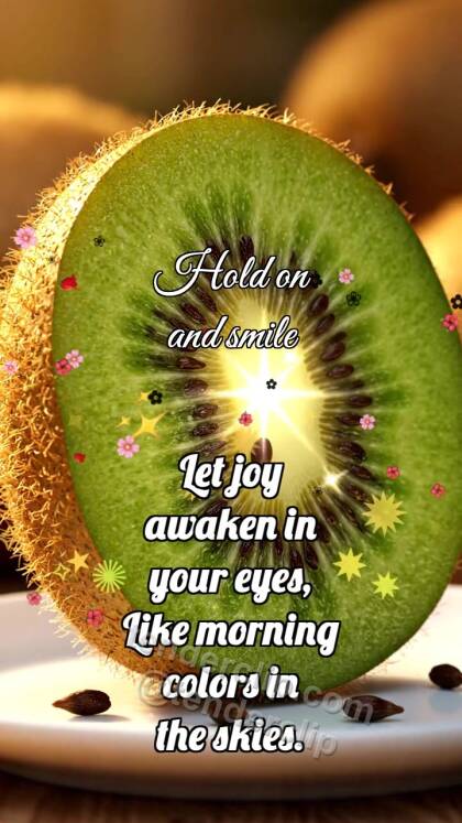 Hold on and smile: Kiwi Slice Catches Gleam