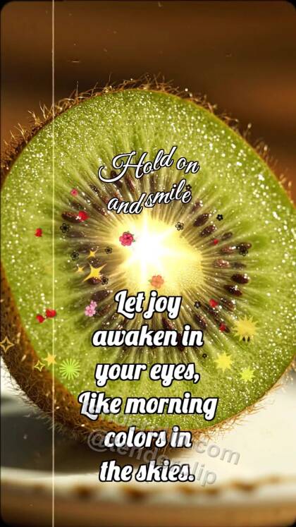 Hold on and smile: Kiwi Slice Catches Gleam