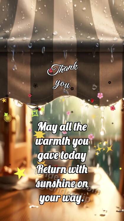Thank you: Awning Holds Rain