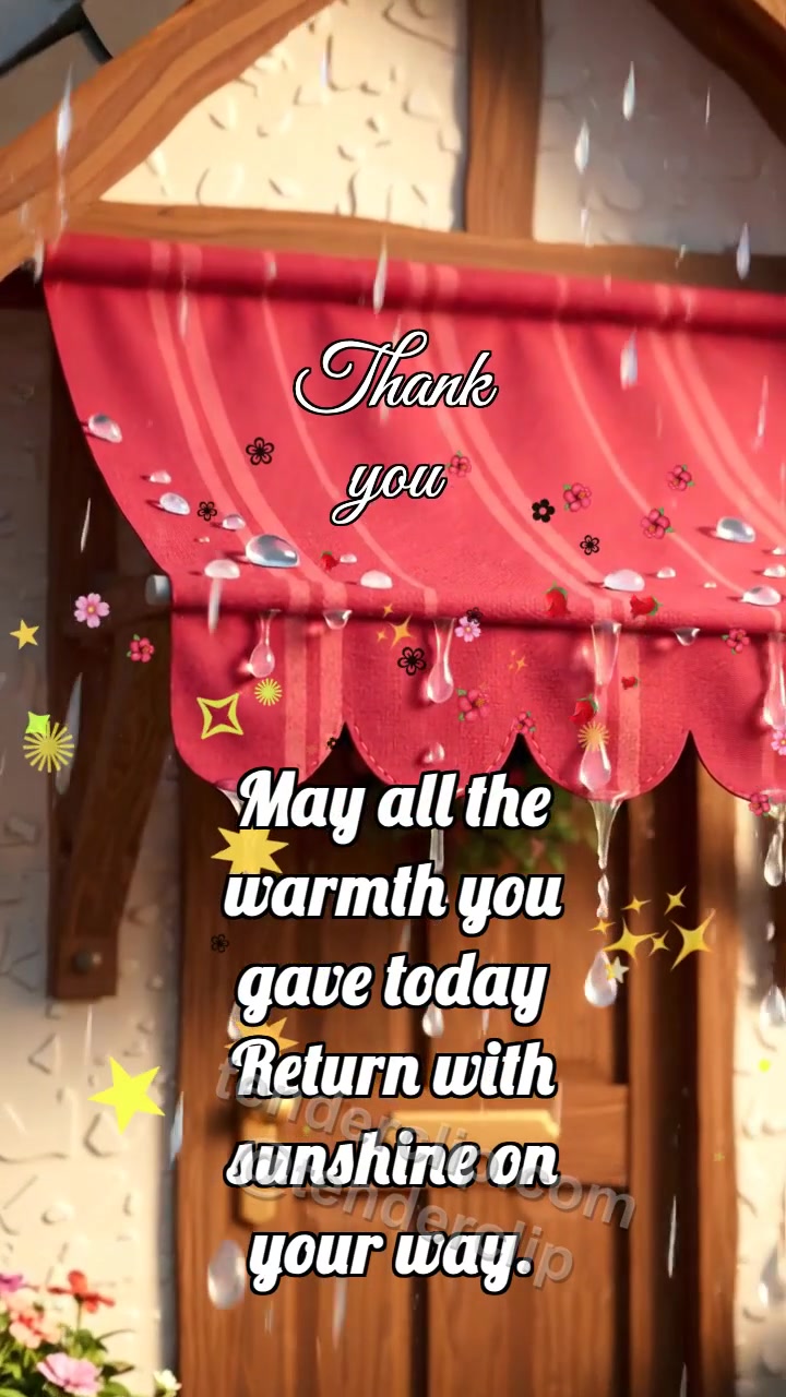 Thank you: Awning Holds Rain