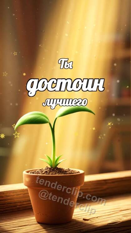 Ты достоин лучшего: Росток тянется к свету