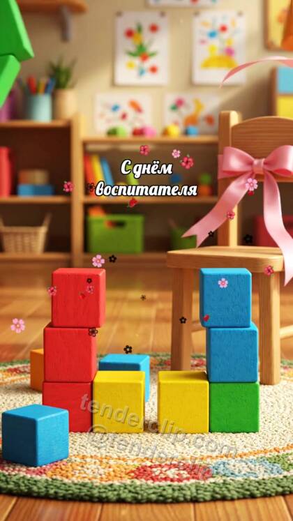 С днём воспитателя: Кубики строят арку