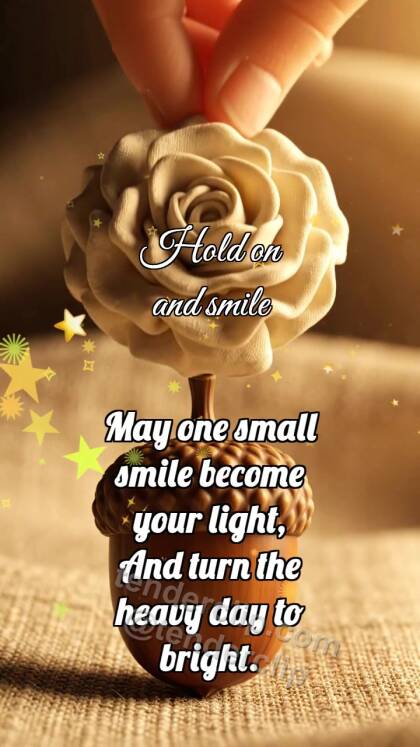 Hold on and smile: Cream Rosette Crowns Acorn