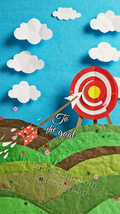 To the goal: arrow finds the target