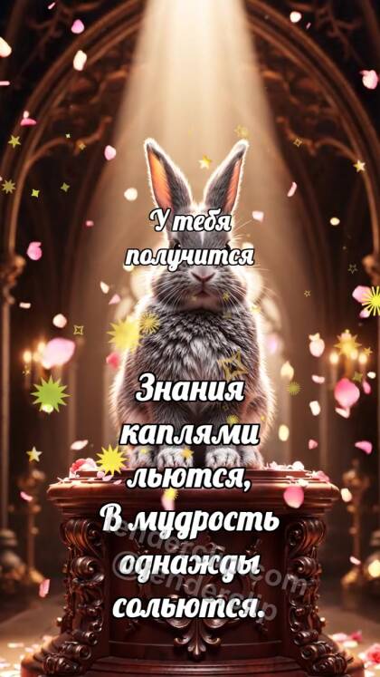 У тебя получится: Зайчик на вершине