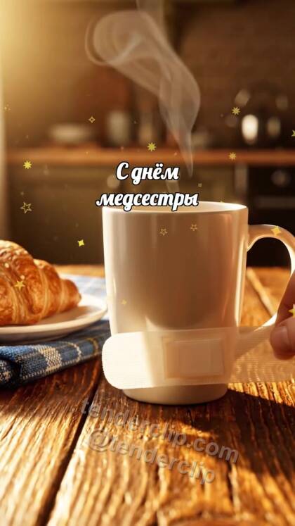 С днём медсестры: Пластырь обнимает кружку