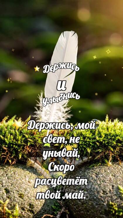 Держись и улыбнись: Мшистый поручень держит перо