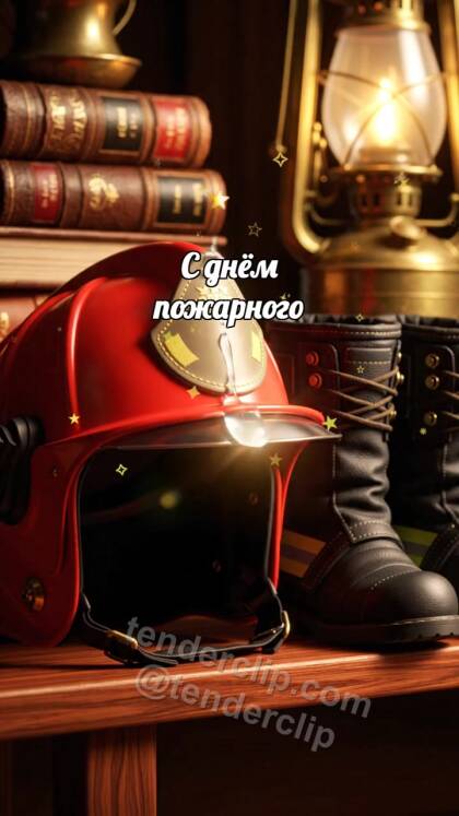 С днём пожарного: Капля блестит на шлеме