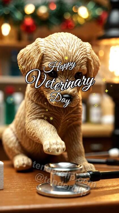Happy Veterinary Day: Paw Touches Stethoscope