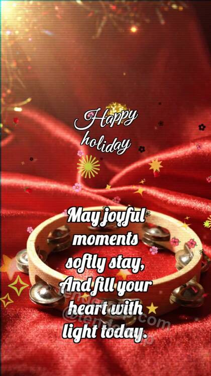 Happy holiday: Festive Tambourine Rocks Glitter