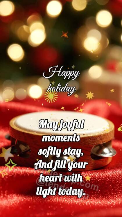 Happy holiday: Festive Tambourine Rocks Glitter