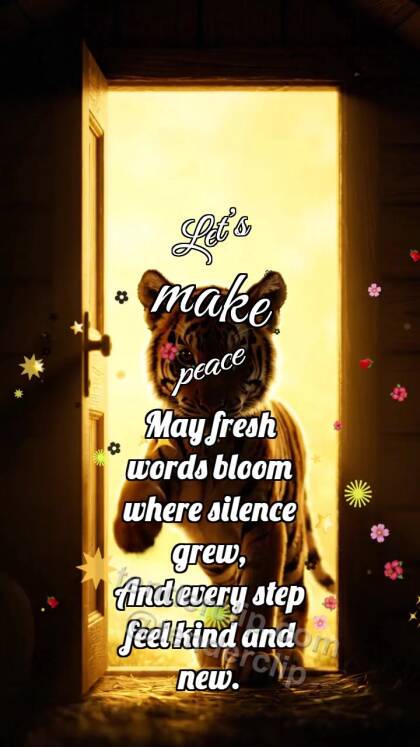 Let’s make peace: Tiger Cub Opens Warm Door
