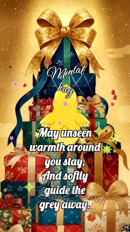 Mental hug: Chick On Gift Pile