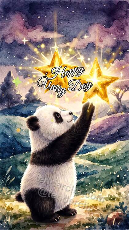 Happy Unity Day: Panda Cub Joins Stars