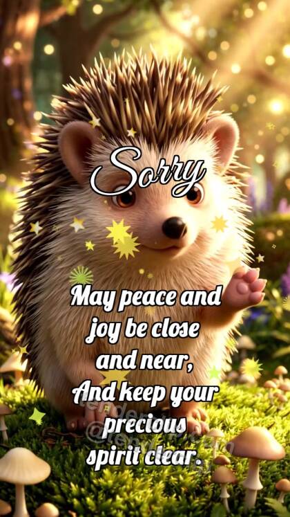 Sorry: Hedgehog Offers Paw