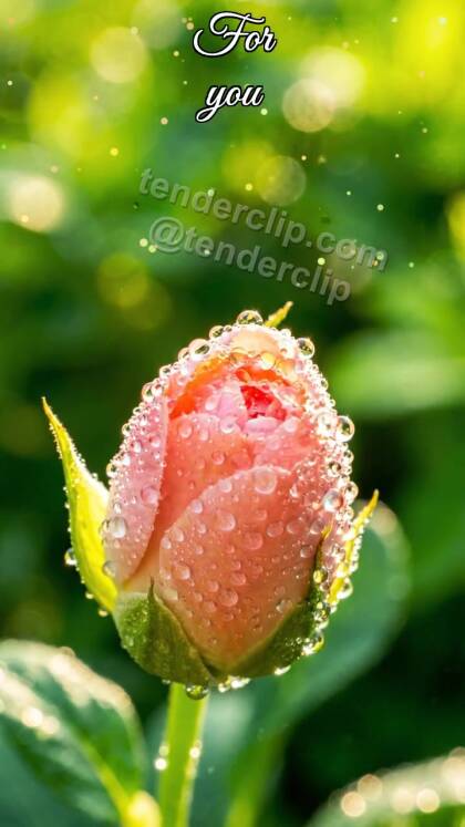 For you: flower bud opens