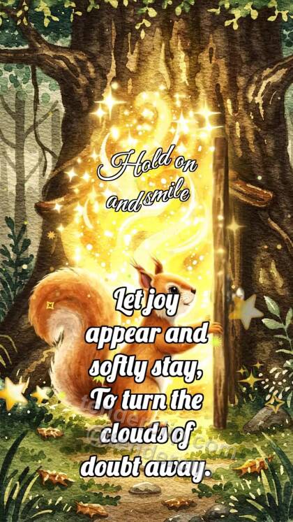 Hold on and smile: Squirrel Opens Chance