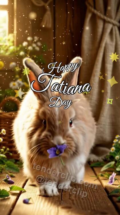 Happy Tatiana Day: Bunny Brings Violet