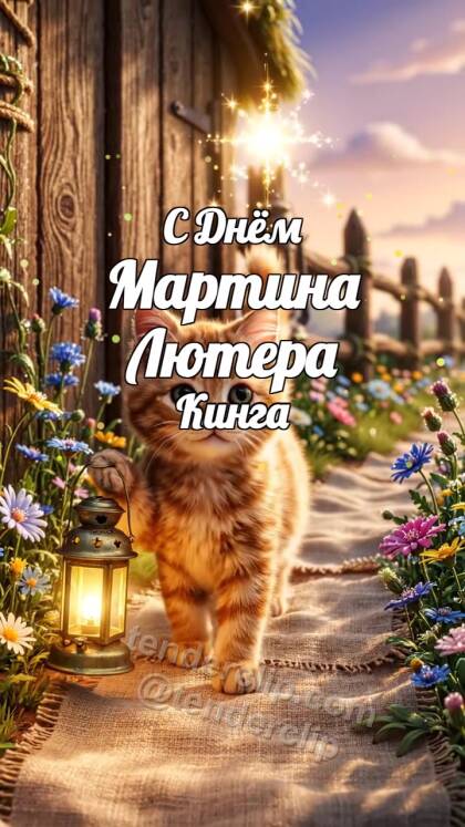С Днём Мартина Лютера Кинга: Котёнок несёт свет надежды