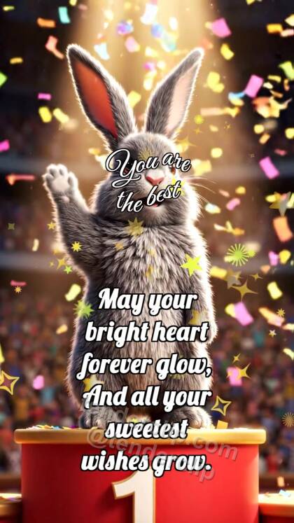 You are the best: Bunny On Top