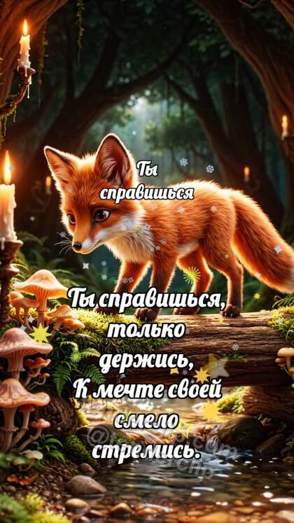 Ты справишься: Лисёнок идёт по бревну