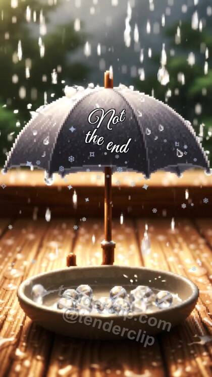 Not the end: Gray Umbrella Lets Drizzle