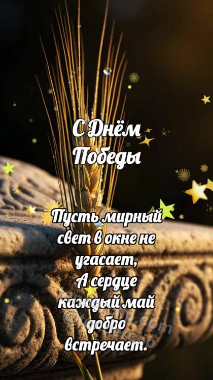 С Днём Победы: Ячменный усик светится