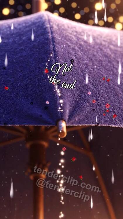 Not the end: Rain Trace Leaves Umbrella