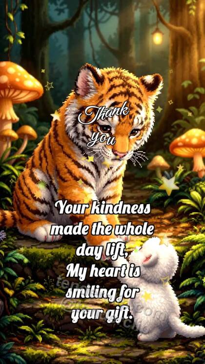 Thank you: Tiger Cub Helps Up