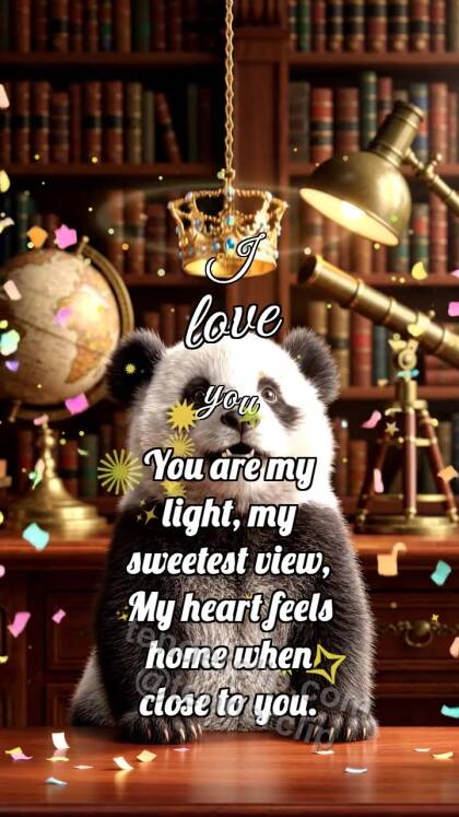 I love you: Panda Cub Gets Crown