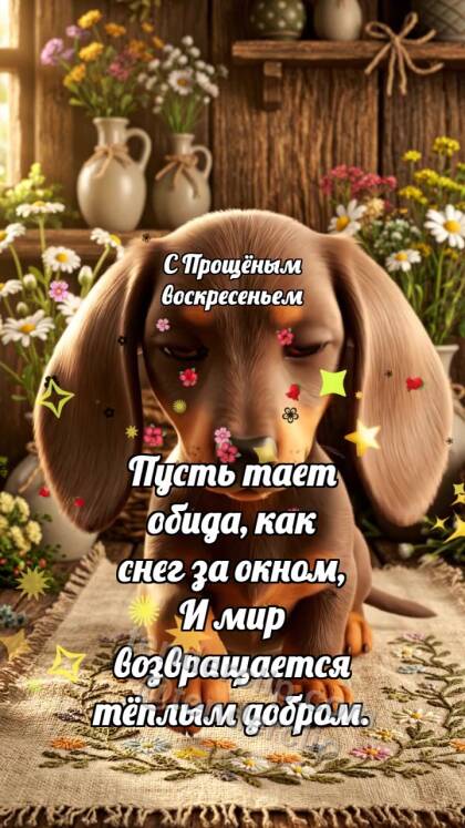 С Прощёным воскресеньем: Щенок подаёт лапу