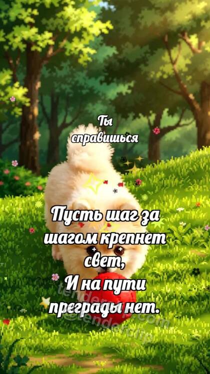Ты справишься: Щенок толкает мяч