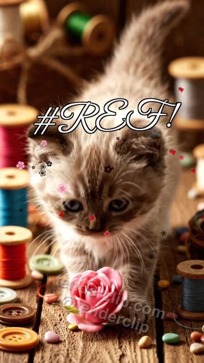#REF!: Kitten Brings Flower